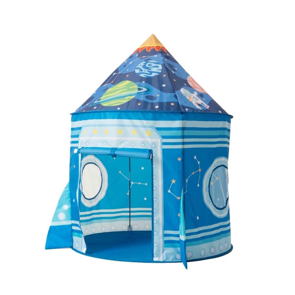 Benebomo Tent for Children Rocket Tent Kids Tent Tent House Spaceship Tent Folding Ball Pool Indoor Outdoor Rocket Toy with Carry Bag Children Play