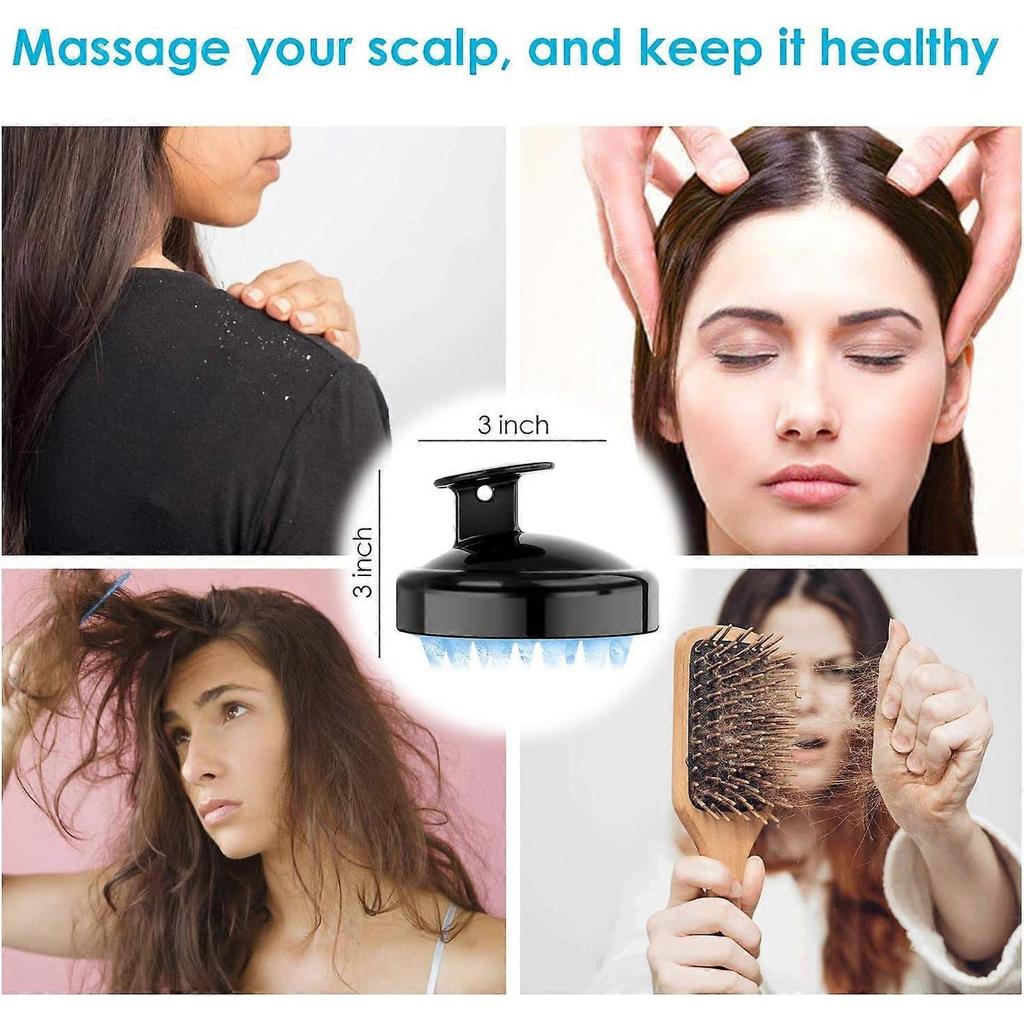 Silicone Scalp Massager Hair Brush Head Massager Hair Growth Scrubber for Straight Curly Long Short Thick Thin Wet Dry Hair