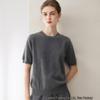 Pure Cashmere Mid-Sleeve Slim-Fit Knit Pullover.