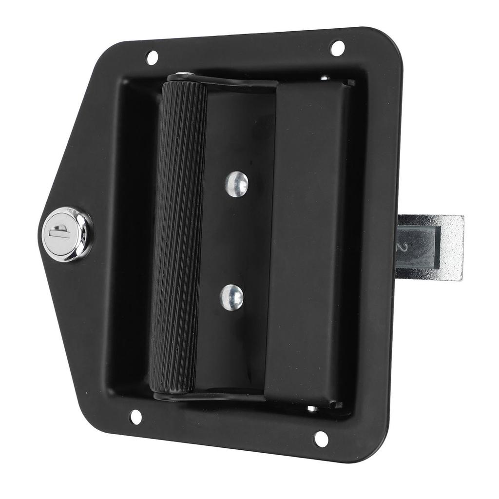 Tool Box Latch Carbon Steel 5.5x5.5in Flush Mount RV Toolbox Handle Lock with Handle and Keys for Caravan Truck RV