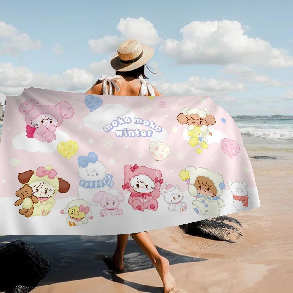 Cute Cat Mikko I-illustrations Microfiber Beach Towel Absorbent Quick dry Soft Yoga Swimming Resort Mountain Climbing Towel