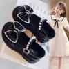 Girls Shoes Small Leather Shoes Black Spring 2025 New Children's Princess Shoes Soft Sole Middle and Older Children's Performance Foreign Style Sin