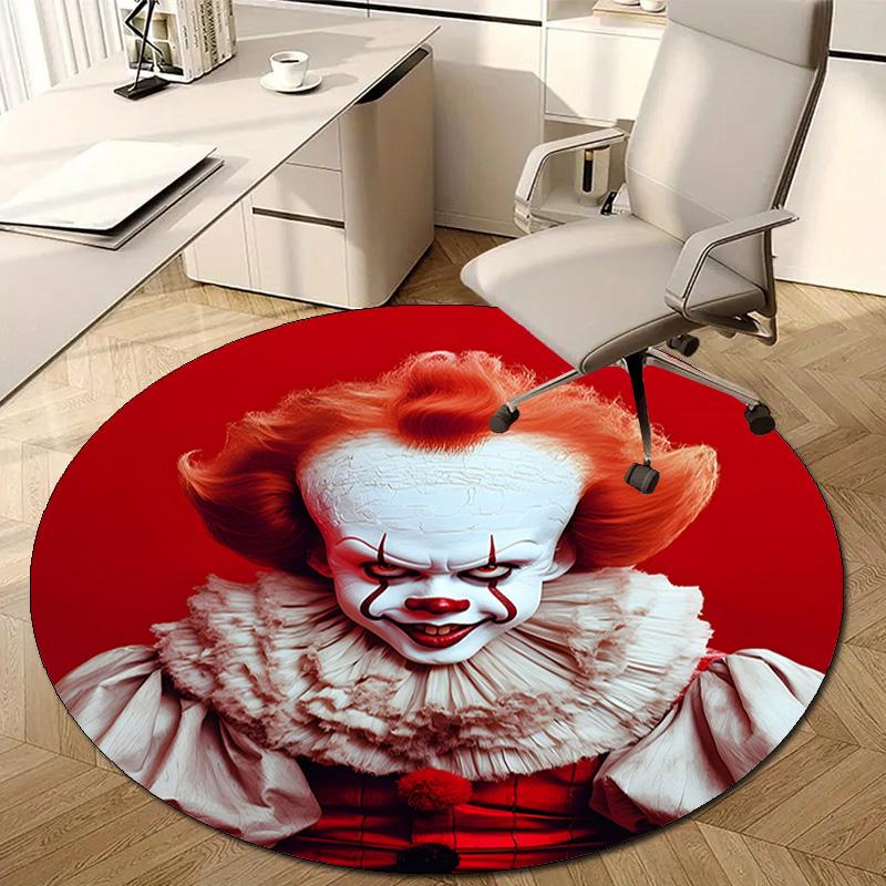 1pc Pennywise2 Design Printed Area Round Carpet for Bedroom Living Room Home Decor Rugs Mat Non Slip Mat Rug for Bedside