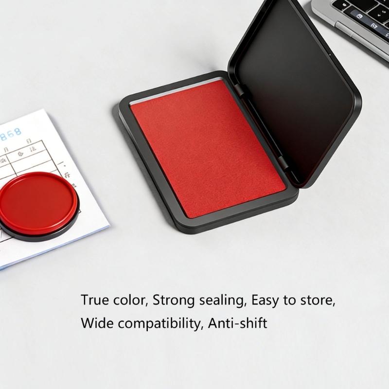 Multifunctional Business Stamp Inkpad Portable Fingerprint Inks Pad Quick Drying for Financial Contract Checks Document