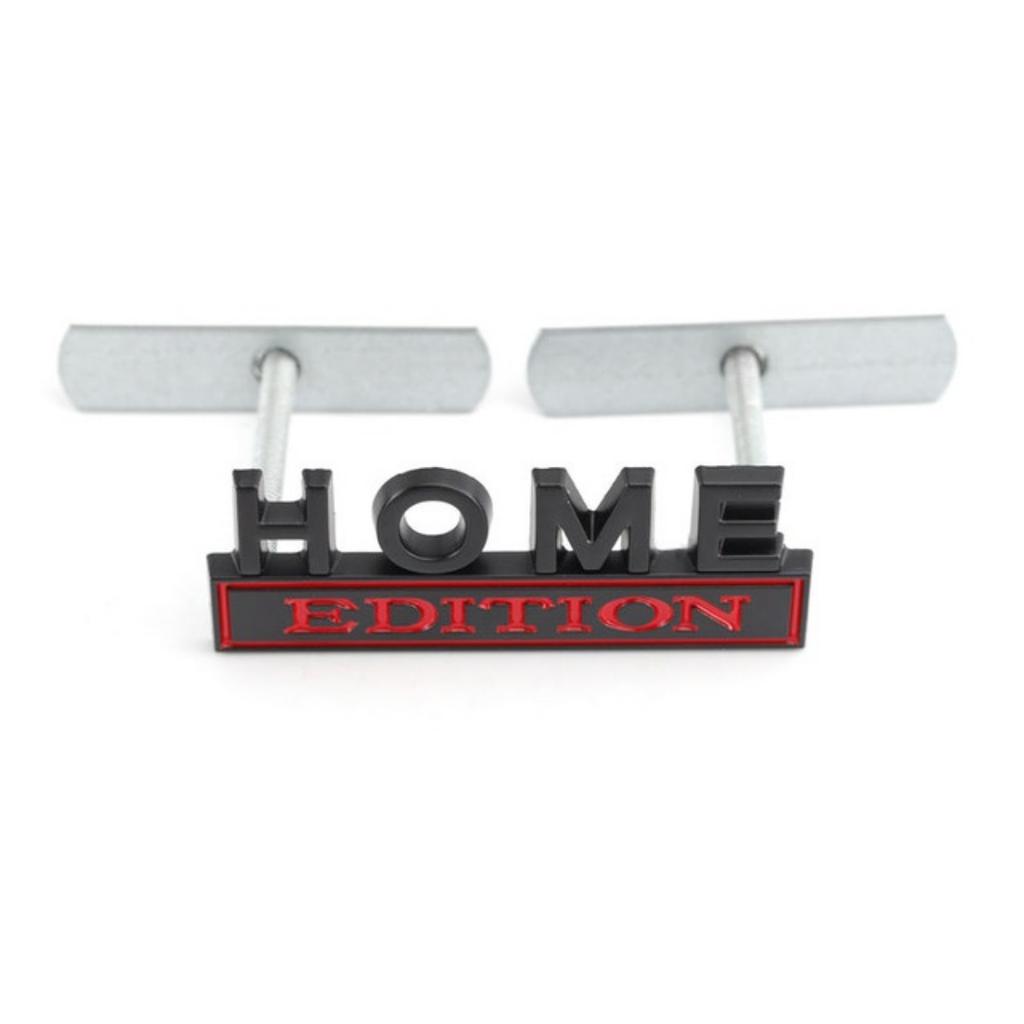 1Pc 3D Metal Home Edition Logo Car Front Grille Badge Side Fender Rear Trunk Emblem Sticker Decal