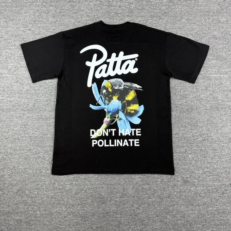 Cross-border trendy brand PATTA European and American street creative fun printing men's and women's casual loose short-sleeved collection T-shirt 
