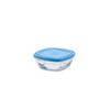 Square Glass Bowl - Duralex - Lys - 11 Cm - Covered - Blue