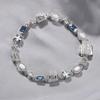 Exquisite Light Luxury 6mm Blue Colored Gemstone Bracelet Simple Small Fresh and Versatile Jewelry