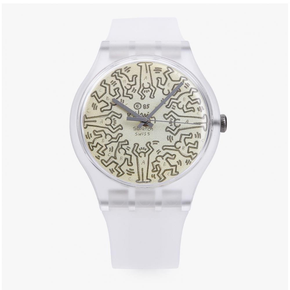 SWatch So29z145 Keith Haring Break Free From The Archive Public Urethane Watch