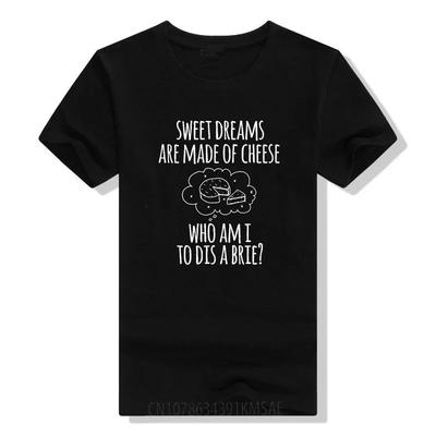 Sweet Dreams Are Made of Cheese Who Am I To Dis A Brie? T Shirt Funny Cheese Graphic Tee Tops Aesthetic Clothes