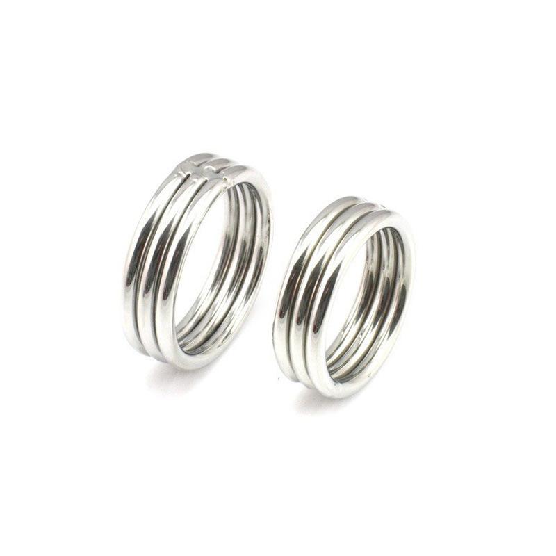 Stainless Steel Sex Rings Penis Ring Male Sex Tools Couple Passion Sex Toys Male and Female Climax Adult Toys