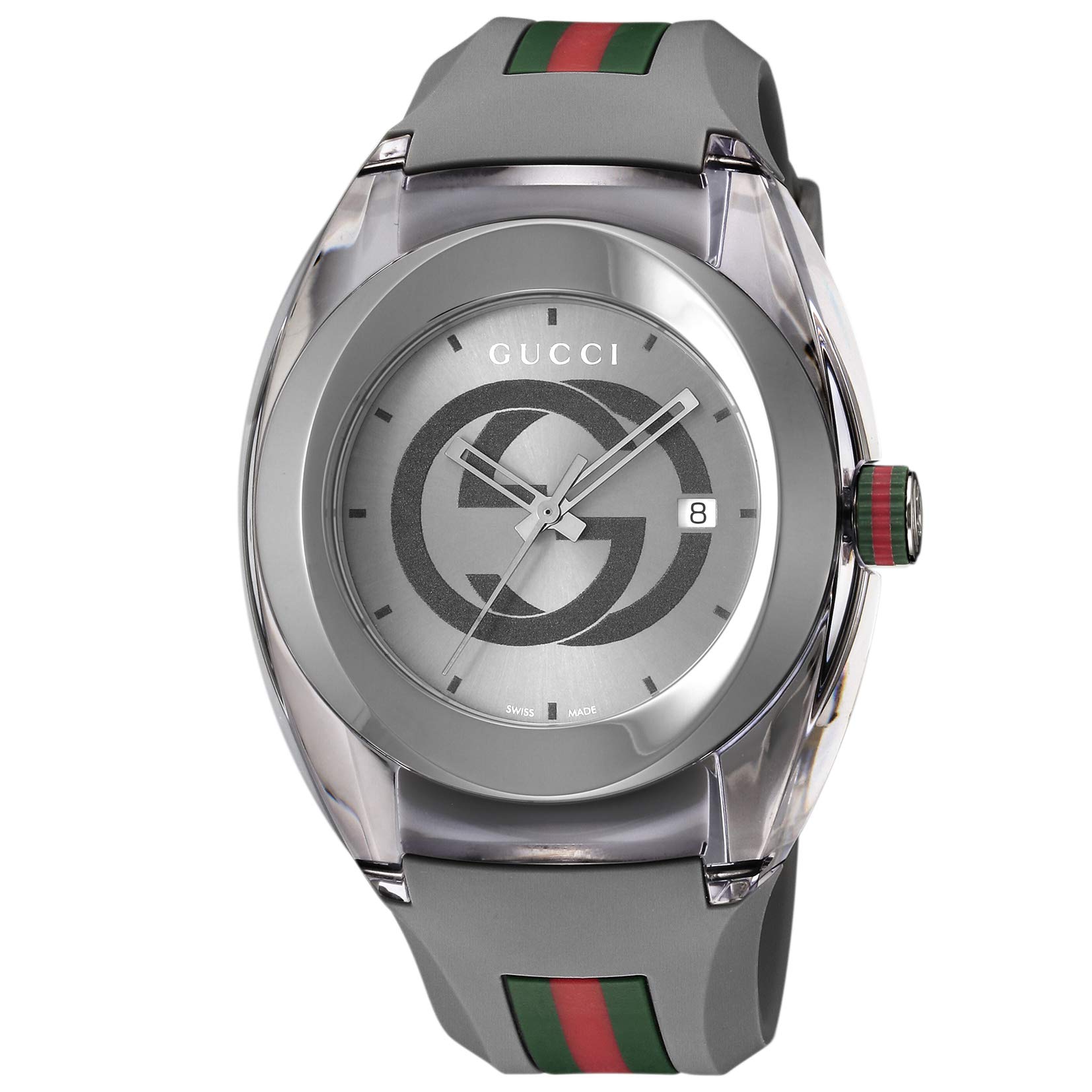 

Gucci SYNC Gray Quartz Water Sapphire Gray Watch, Men s, 46mm, Dial, Movement, Resistant, Crystal, YA137109A, [Used] сірий колір