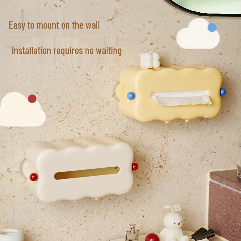 Guan Zhuojia No-Drill Wall-Mounted Suction Cup Tissue Box
