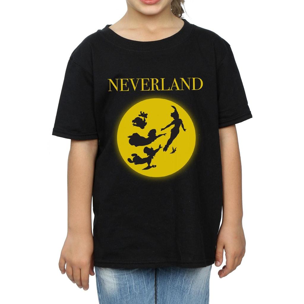 Disney Girls Peter Pan Moon Silhouettes Cotton T-Shirt