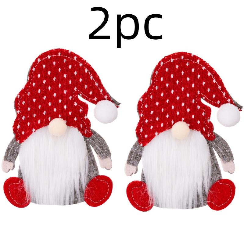 1/2 szt. Świąteczne etui na sztućce w kształcie Świętego Mikołaja, kieszonka na sztućce, dekoracja stołu na przyjęcie bożonarodzeniowe