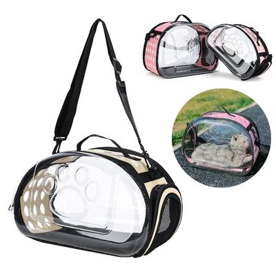 Puppy Capsule Borsa a tracolla traspirante per cani Borsa da viaggio universale trasparente portatile Capsula spaziale pieghevole per gatti e cani