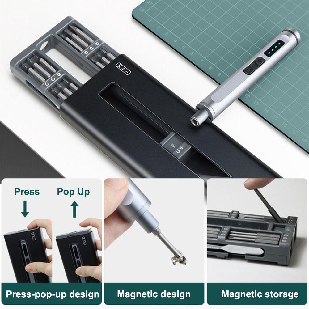 with 48 Magnetic Bits Cordless Screwdriver 50-in-1 Electric Tool Kit Electric Screwdriver Set