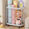 Wheeled Yoga Mat & Fitness Equipment Organizer: Large Capacity Storage Basket