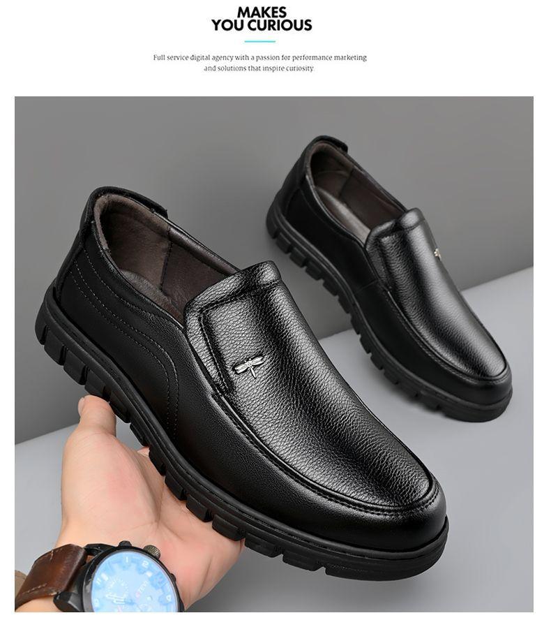 

Мужская кожаная обувь высокого класса бренда Dragonfly, повседневная мужская обувь большого размера, нескользящая, на мягкой подошве, весенние сандалии, теплая обувь 46