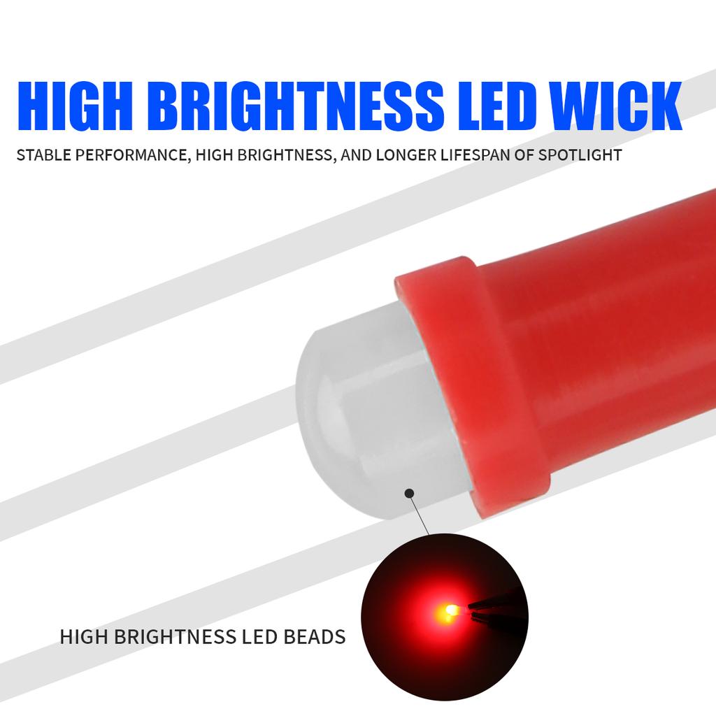 10/50pcs T5 LED W3W Car Wedge Dashboard Light Gauge Instrument Lamp Indicator Reading Light White Blue Green Yellow 12V