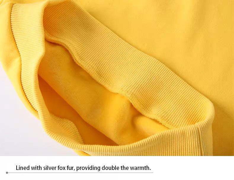 Heavy Weight Cotton Plus Velvet Hooded Sweater KID Thickened Tight Polar Fleece Pullover Hoodie Children Sweats KIDYINHR