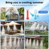 M-Modern-Outdoor Misting System Garden Sprinkler 33FT(10M), DIY Misting Line, 12Pcs Brass Nozzle (3/4Inch), Garden Greenhouse Tr