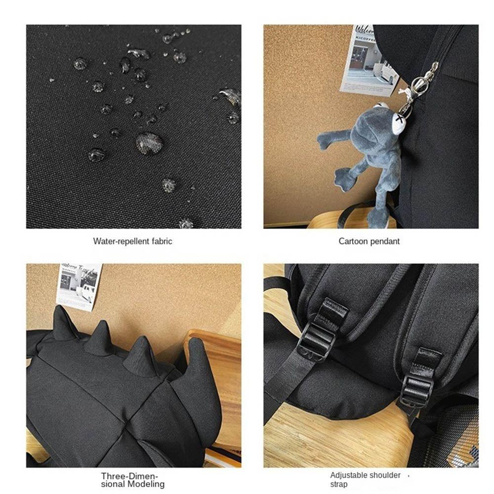 Multi-pocket Trendy Shark Backpack Waterproof College Students Schoolbag  Boys Girls