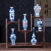 Blue and White Porcelain Sealed Vase Flower Arrangement Container Ceramic Hydroponic Flower Vase Tabletop Decoration Gift Crafts