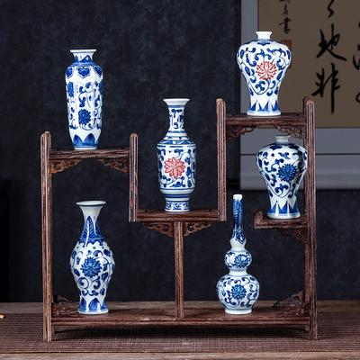 Blue and White Porcelain Sealed Vase Flower Arrangement Container Ceramic Hydroponic Flower Vase Tabletop Decoration Gift Crafts