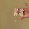 "Island White Flower" White Flower Earrings New Popular High-end Tassel Holiday Earrings Women