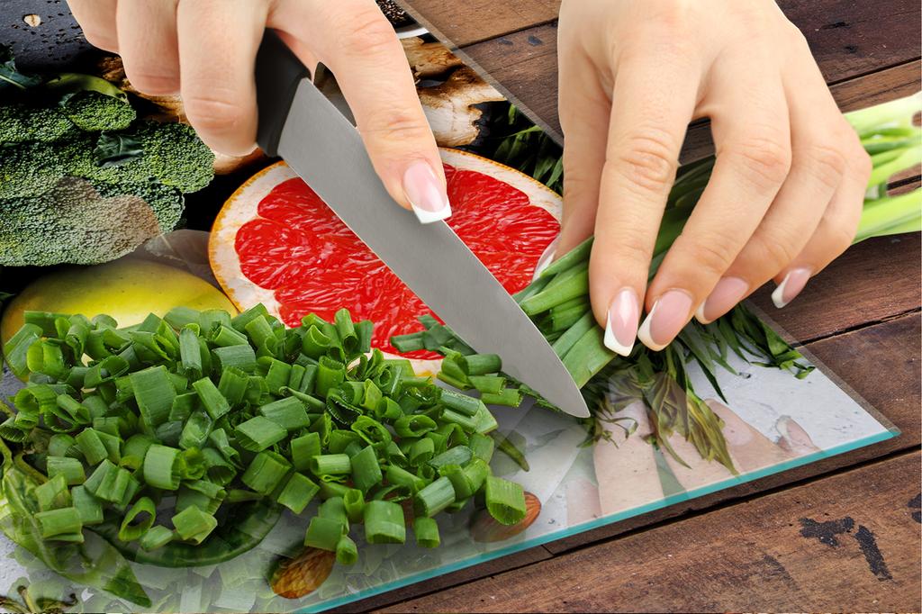 GLASS CUTTING BOARD 45x52 Vegetables