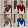 Pure Color Triangle Scarf Soft Fabric Neck Scarves Elegant Winter Scarf  Women