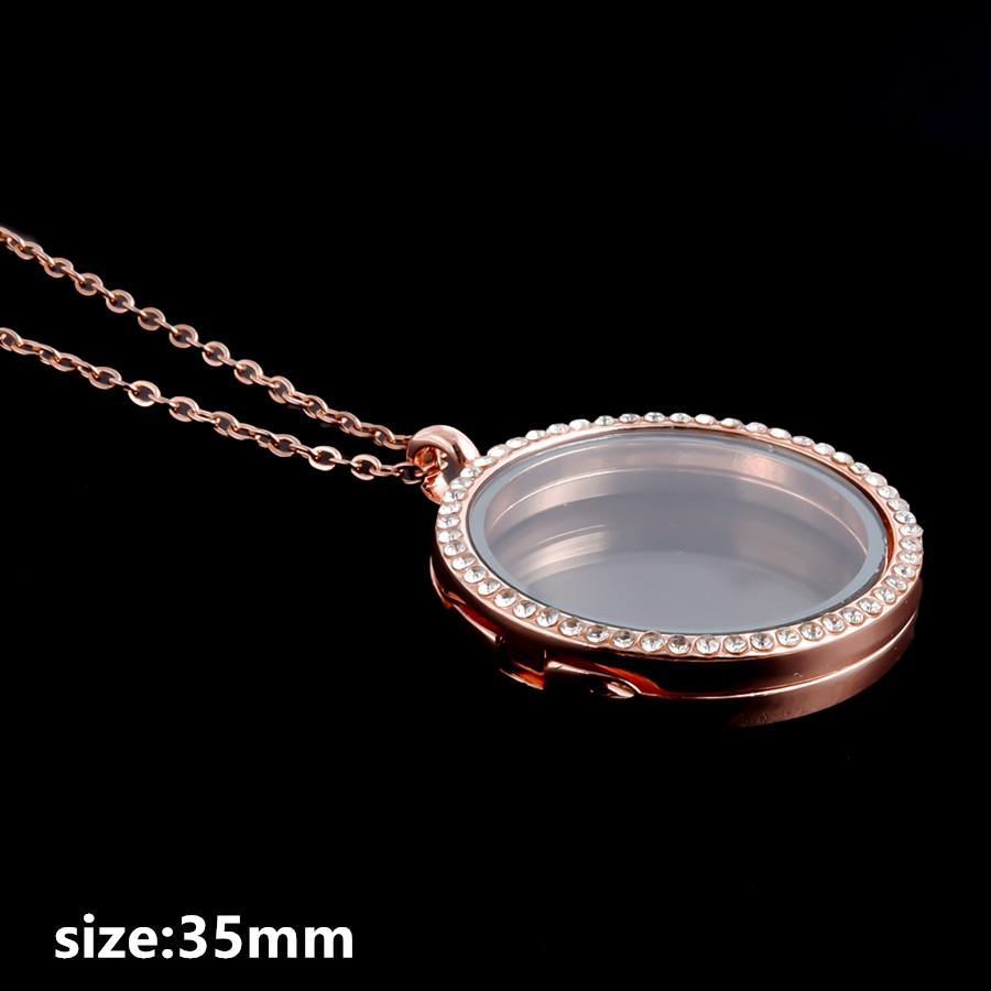 Kovový Kulatý Lesklý Skleněný Magnetický Medailonek Náhrdelníky Pro Ženy Muže Doplňky Paměť DIY Plovoucí Fotografie Dárek 60cm o Řetízek