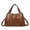 Bolso Tote Simple de Color Sólido para Mujer, Bolso de Hombro Plisado a la Moda, Bolso Cruzado Casual Diario Multibolsillo Adecuado para Uso Diario y Compras