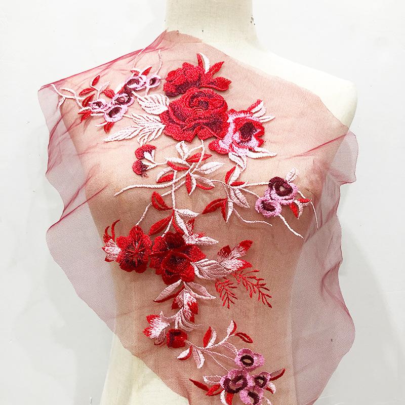 Broderilapp i mesh-spets