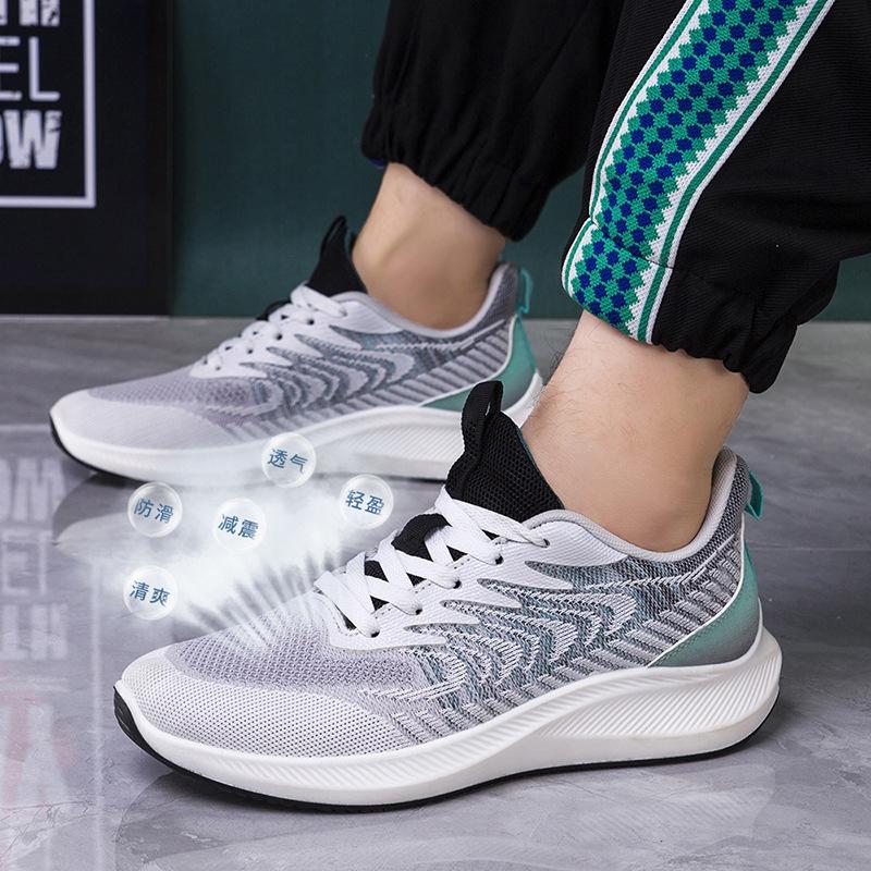 Spring and Autumn New Men's Shoes Comfortable Breathable Flying Cute Casual Fashion Wear-resistant Running Shoes Sports and Casual Shoes