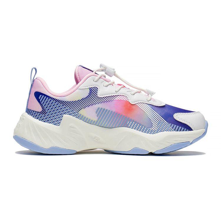 Li Ning Dark Night Elf 2.0 Durable Sports Casual Shoes Kids Sneakers White Blue Pink YKCS120-2