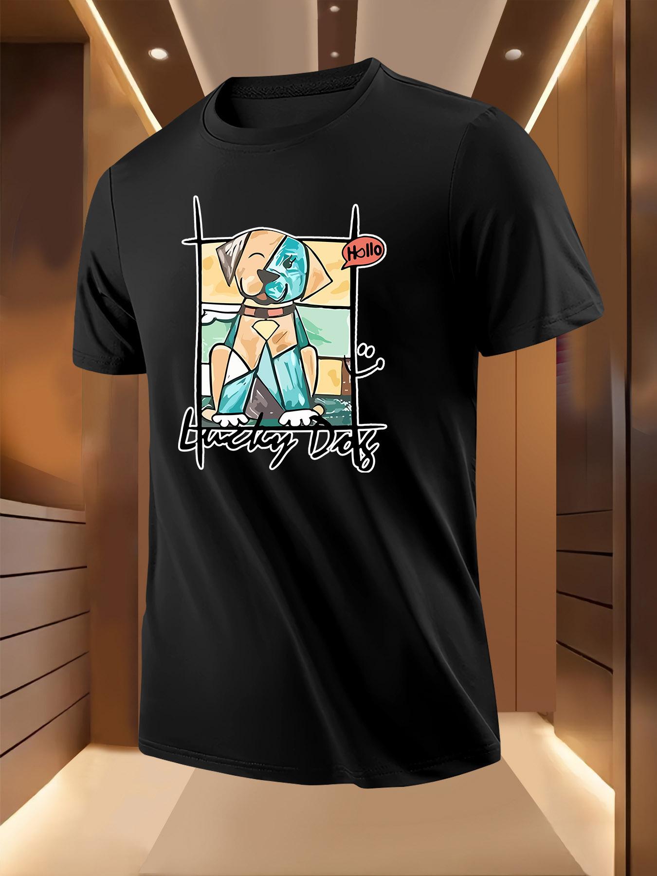Graphic Tshirt - Light Yellow Casual Summer Tee with Luck... S