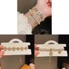 Vintage Geometric Zircon Pearl Bracelet With Luxurious French Court Style For Women