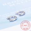 Real 925 Sterling Silver Circle Hoop Earrings Fashion Jewelry for Women Female High Quality
