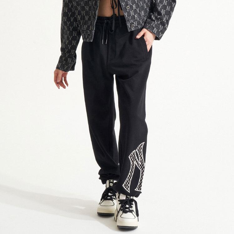 New MLB Knitted Sports Pants Unisex Black 3APTM0121-50BKS