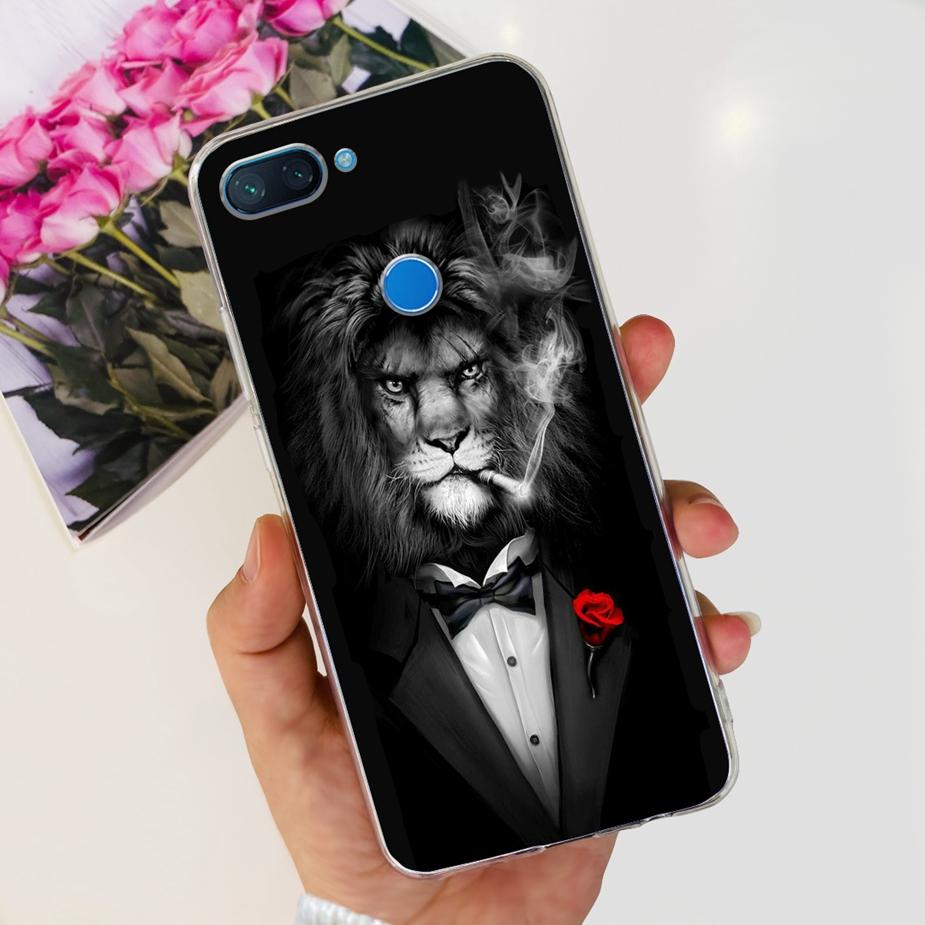 For Xiaomi Mi 8 Lite Case Cute Painted Cover Clear Silicone Phone Case For Xiaomi Mi 8 Lite 8Lite Back Cover 6.26'' Fundas Coque