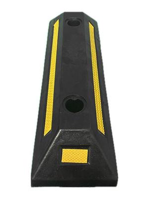 Heavy Duty Rubber Parking Curb Guide with Yellow Reflective Tape Driveway Car Garage Wheel Stopper For Vehicle Parking Supplies