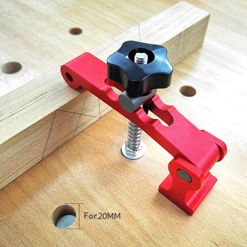 1pc Woodworking Desktop Hold Down Clamp Fixed Clip T-Track Clamping Blocks Platen For Woodworking Benches 20MM Hole Tool
