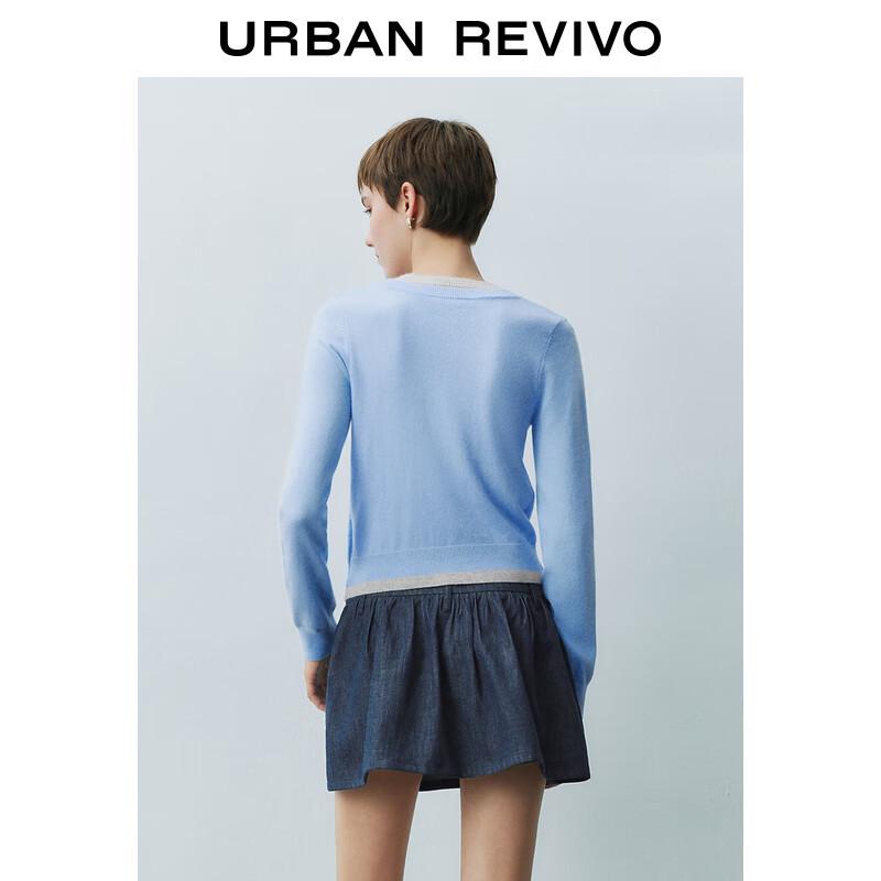 UR Women's Faux Two-Piece Ruffle Knit Cardigan