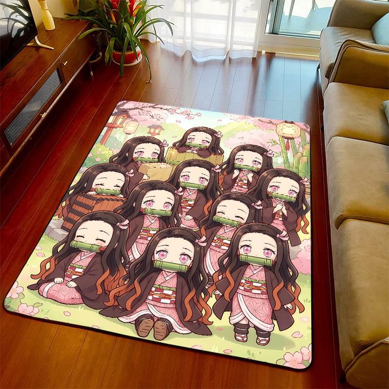 Nezuko Kamado Carpet Rug Non Slip Floor Mat Soft Area Rug for Bedroom Living Room Home -QJY