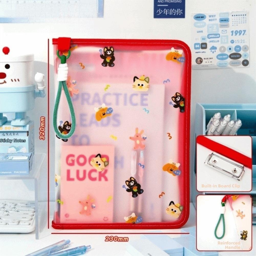 A4 File Storage Bags Large Capacity Stationery Organizer Bag Folders Thickening Waterproof Stationary Bag Handbag SchoolSupplies