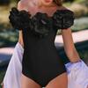 Women's Flower-Shaped One-Piece Swimsuit Set with Skirt, Elegant Beach Vacation Swimwear, Summer Resort Bathing Suit