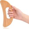 Lazy People Moon Shape Wooden Guasha Board Lymphatic Massager for Full Body Relaxation Neck Muscle Release Natural Beechwood