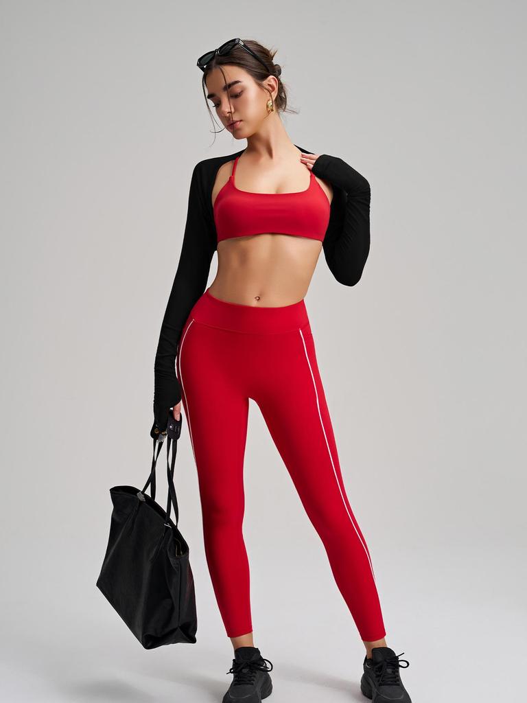 Curated Sports Long Sleeve Yoga Cardigan - Solid Color Shawl for Armpit Coverage & Training